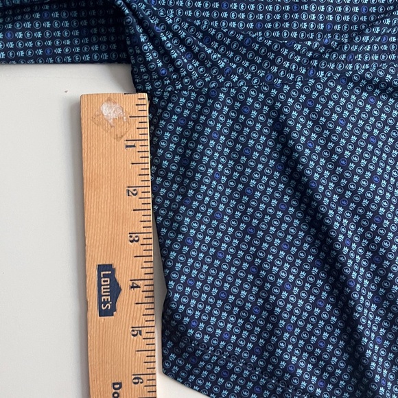 Peter Millar Summer Comfort Mens Size  XL Golf Polo Blue All Over Print Crowns - Picture 10 of 11